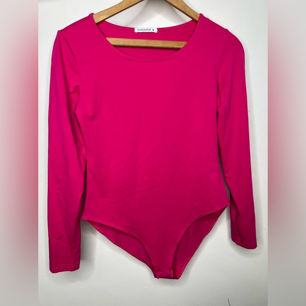 Mangopop Fuchsia Long Sleeve Bodysuit